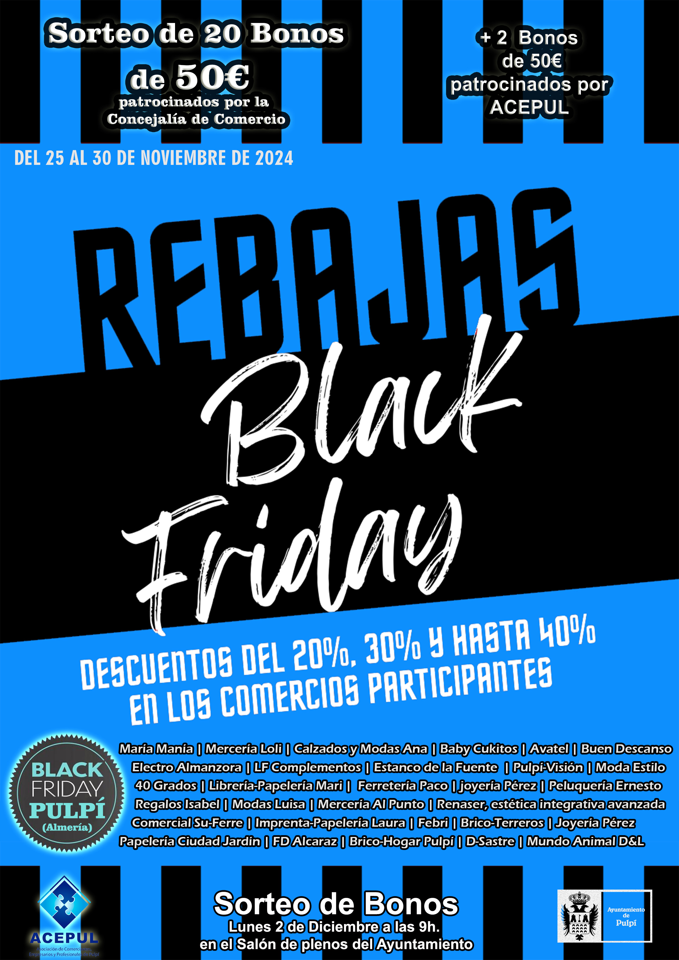 Llega el Black Friday a los comercios de Pulpí, del 25 al 30 de noviembre 